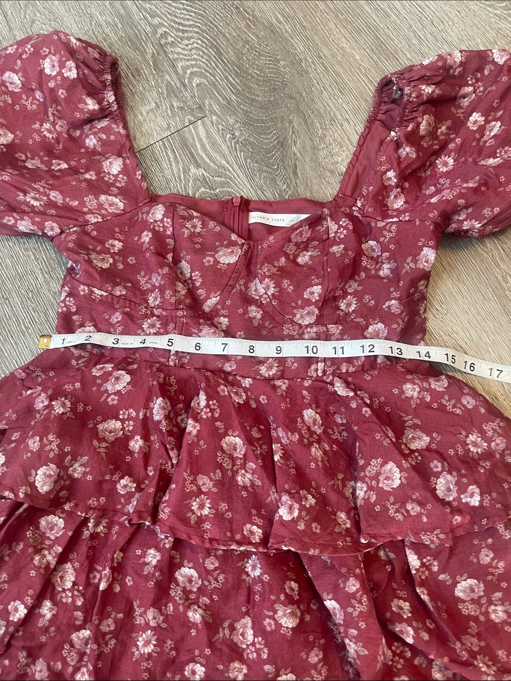 ALTER’D STATE “Brynn “Floral Tiered Dress, size medium - Picture 4 of 7